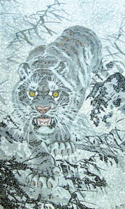 Мозаичное панно - Тигр.