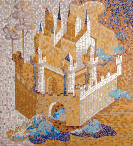 Замок - Художественное мозаичное панно.