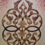 Изготовление орнаментальной композиции половинкой модуля мозаичной плитки.