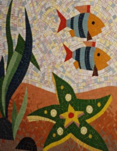 Мозаичное панно в интерьере Детского сада.