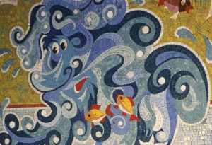 Мозаичная композиция  в детском саду.