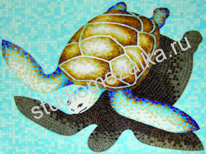 Изготовление мозаичной черепахи.