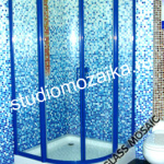 Мозаичное панно в интерьере - Образец Растяжки в ванной комнате.