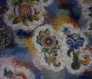 Мозаичное художественное  панно на кухню , из керамической плитки мозаика.