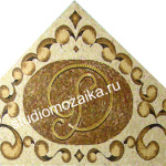 Логотип декор для частного дома из мозаики.