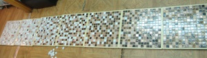 Панно -Растяжка, матричная сборка исполнения из стеклянной плитки мозаика.