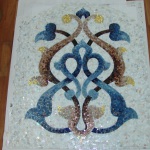 Готовое мозаичное панно - Орнаментальный  декор для турецкой бани.