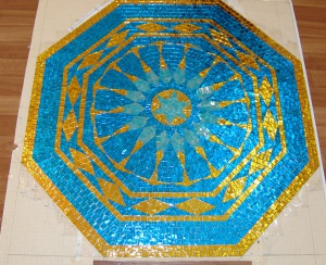 Мозаичная картина на купол Турецкой бани. -Мастерская студии.