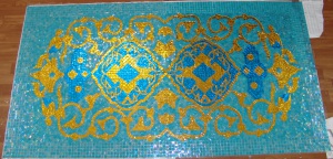 Орнаментальное мозаичное панно для турецкой бани.