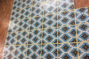  Укладка декоративной  мозаики для хамам.