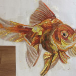 Изготовление панно из мозаики -Рыбка.