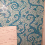 Укладка мозаичного панно в интерьере хамам.