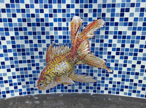 Мозаичное панно  -Рыбка.